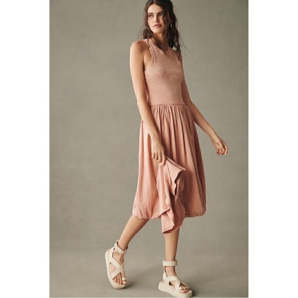 NEW Daily Practice by Anthropologie Center Court 2P Tee + Dress Medium Petite - Picture 1 of 5